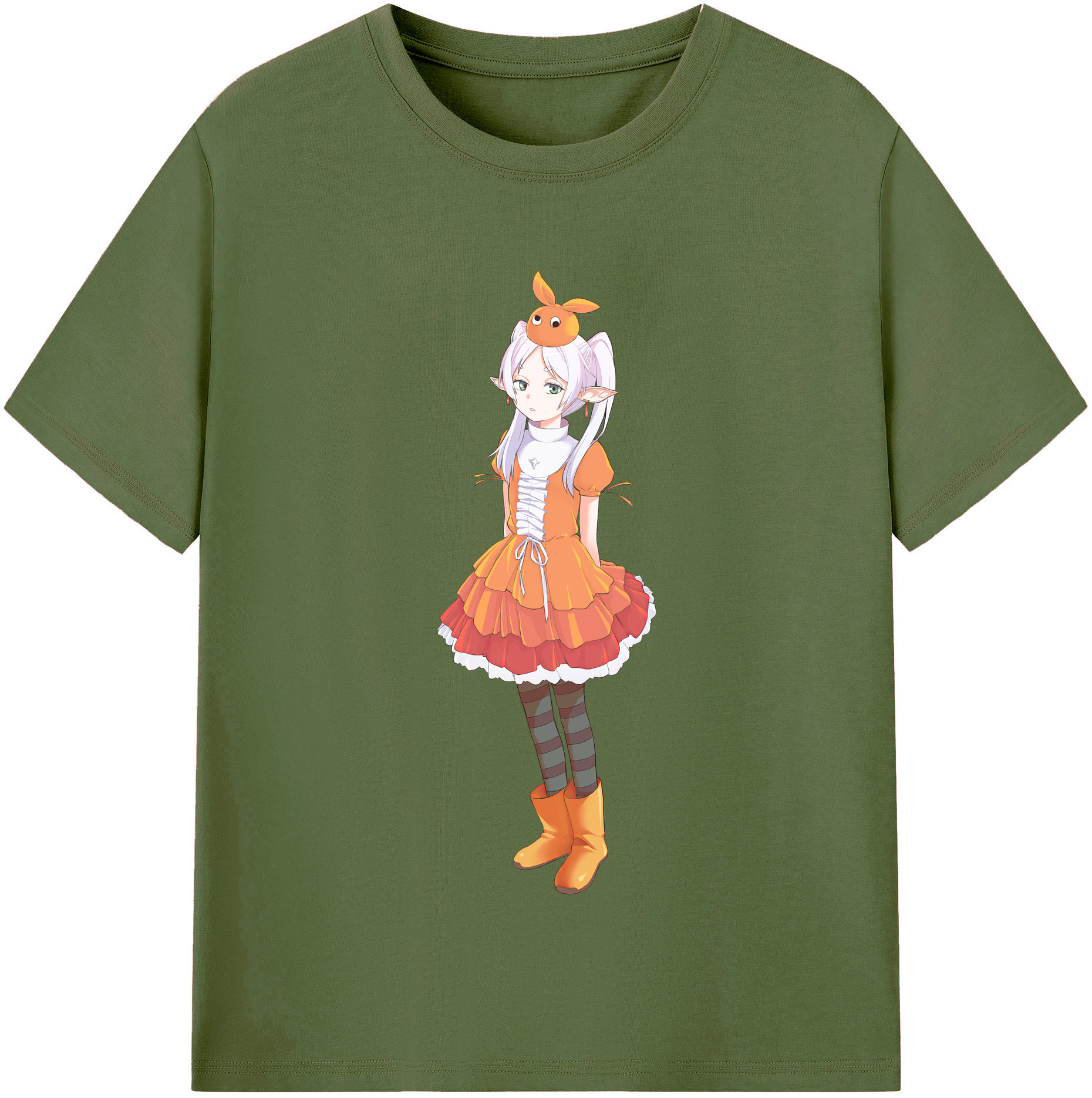 （画像用） 葬送のフリーレン Frieren 綿100％半袖Tシャツ（フロントプリント）